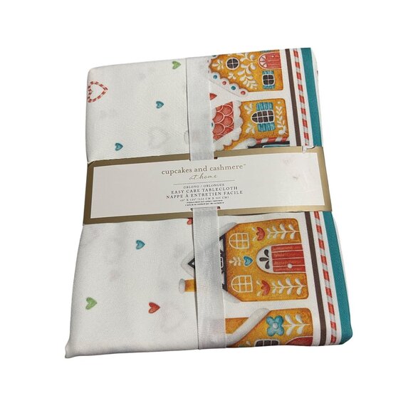 Cupcakes And Cashmere 60" X 120" Oblong Tablecloth Polyester Gingerbread House - Picture 1 of 7